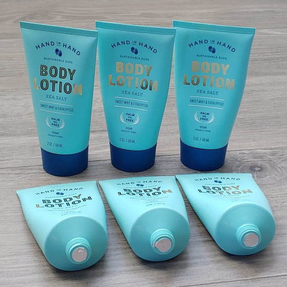 NWT Hand In Hand Body Lotion Mini Sea Salt Sweet Mint Eucalyptus, 2 Fl Oz - Picture 7 of 10